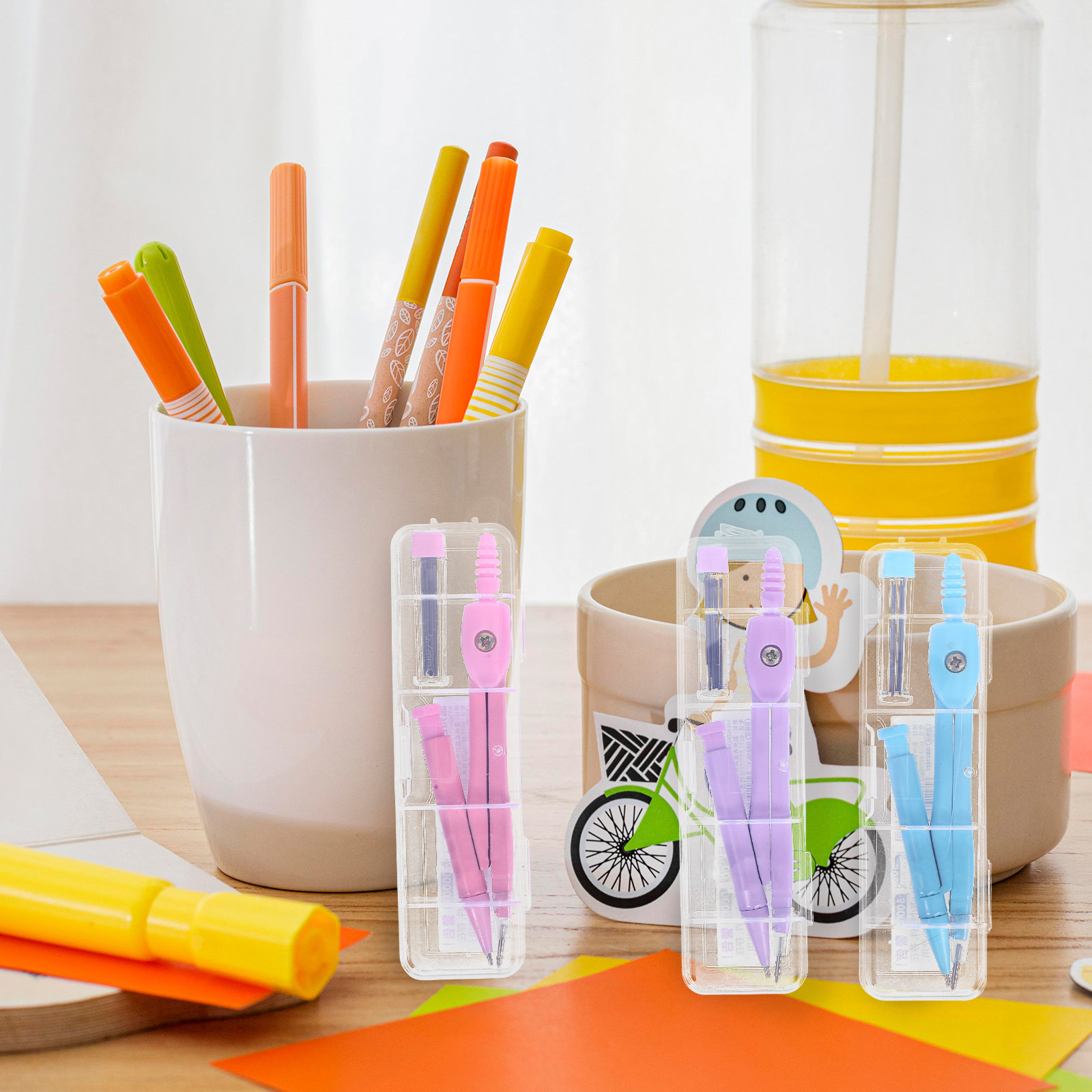 幾何学製図用金属製コンパスセット 数学学生用製図ツール サー - Math Geometry Set With Compass のレビューと価格