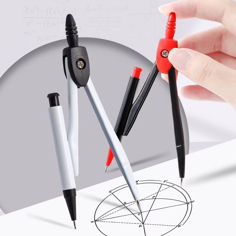 金属コンパス プロフェッショナル数学幾何学 鉛筆パターン付き - Math Geometry Set With Compass のレビューと価格