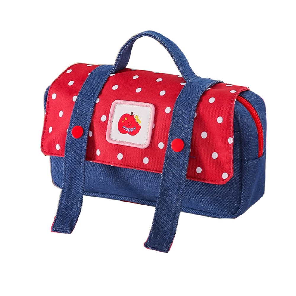 デニムフルーツカウボーイペンシルケースチェック柄とドット柄韓 - Aesthetic Large Pencil Case Pouch のレビューと価格