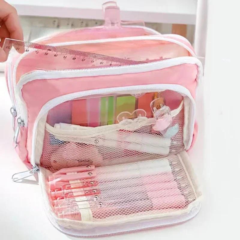 ポータブル大容量美的ペンシルバッグとスクールケースペンホルダ - Aesthetic Large Pencil Case Pouch のレビューと価格