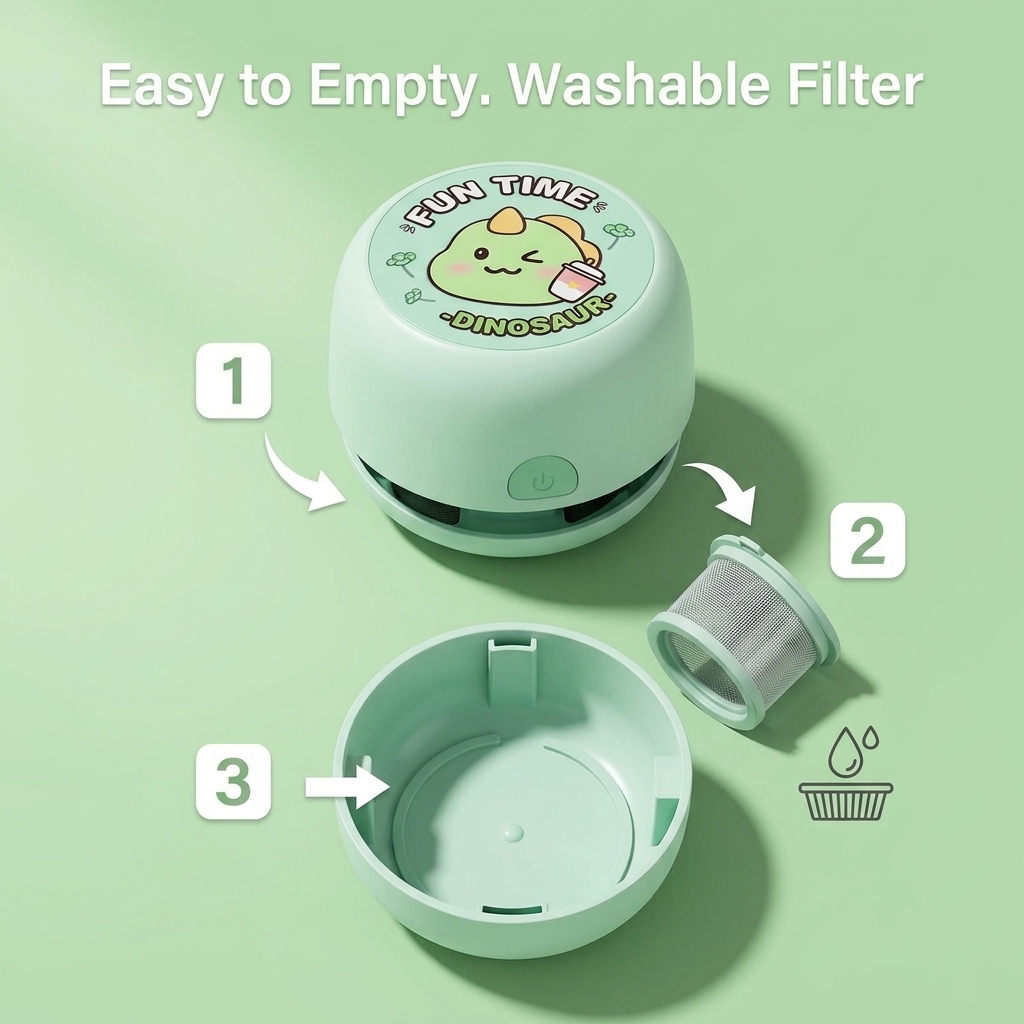 卓上用ミニ掃除機。充電式でコードレス、持ち運び可能。かわいい - Mini Desktop Vacuum Cleaner For Eraser Dust のレビューと価格