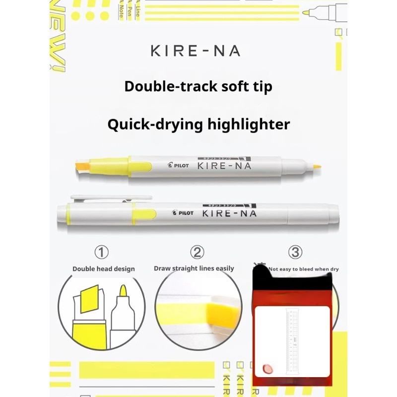1/3/4/5/10 個パイロット KIRE-NA ハイライ - Pastel Highlighter Set Double Ended のレビューと価格